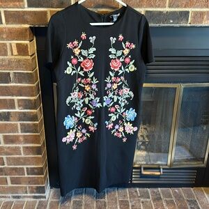 Worn One Time Floral Embroidered Chelsea & Theodore Dress